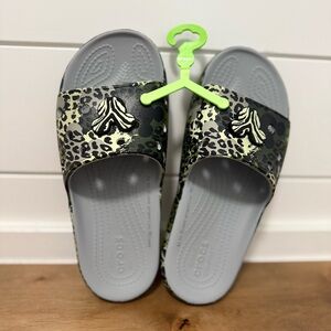 Disney Animal Kingdom Animal Mickey Print Crocs Slides